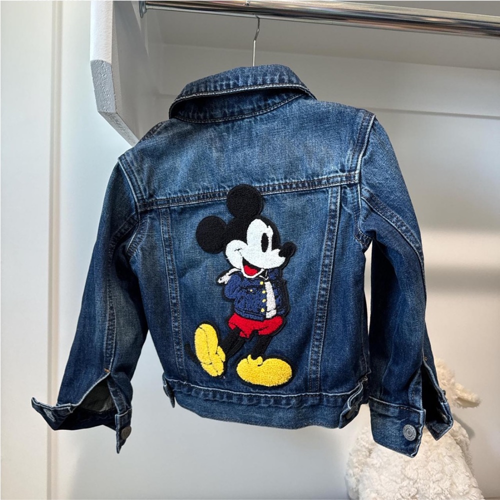 GAP Kids Blue Denim Jacket with Cartoon Patch